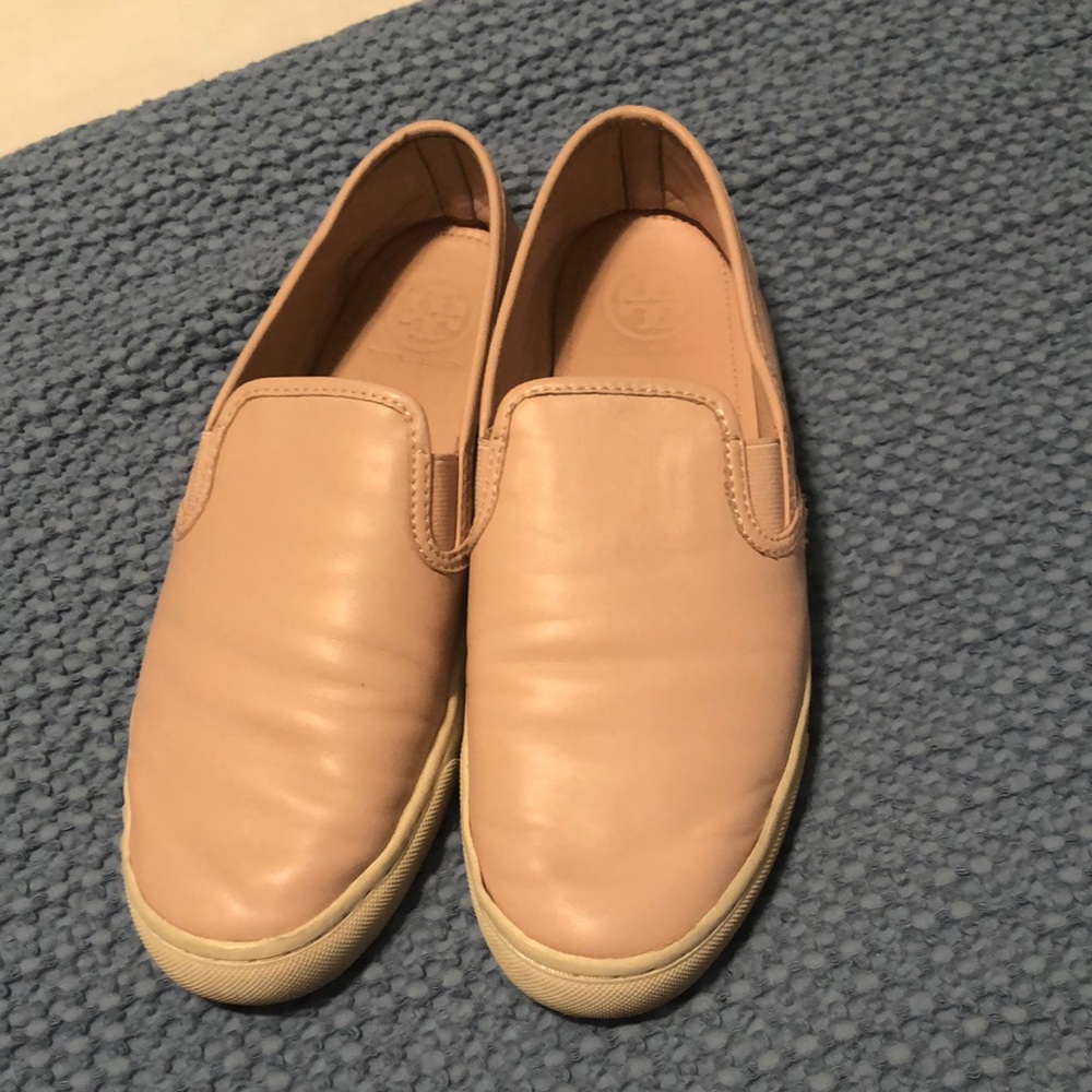 ❤️EUC TORY BURCH LEATHER SLIP ON SNEAKERS